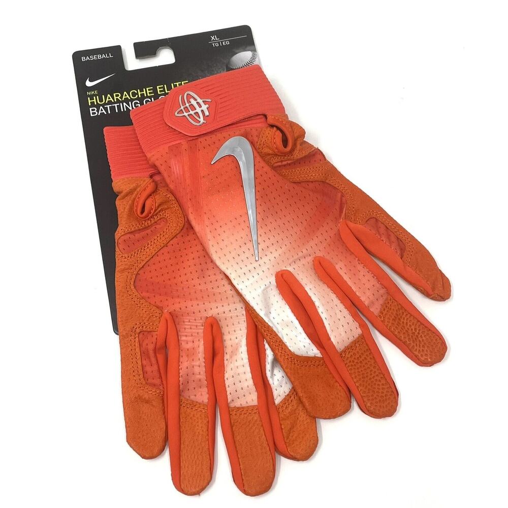 Nike Huarache Elite Batting Gloves Men's Size XL Baseball PGB543 864 ORANGE $80